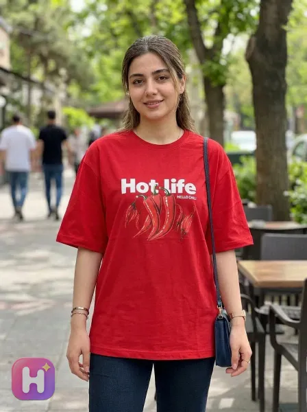 تیشرت باکسی فلفلی
