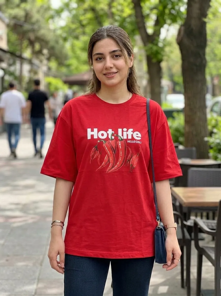 تیشرت باکسی فلفلی