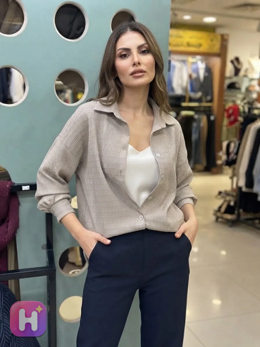شومیز بیسیک پاییزه فری سایز — تصویر ۵